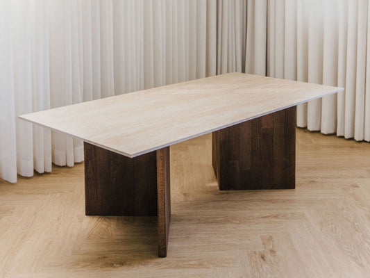 Gaia sofabord / Travertin